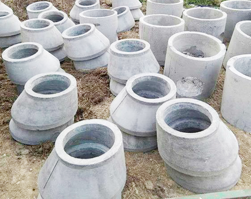 混凝土偏向收口井